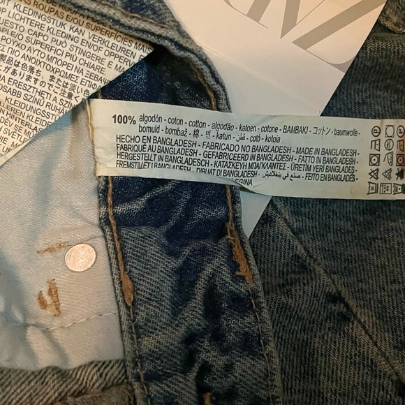 ZARA JEAN SHORTS HIGH RISE Size 10 - Picture 10 of 10